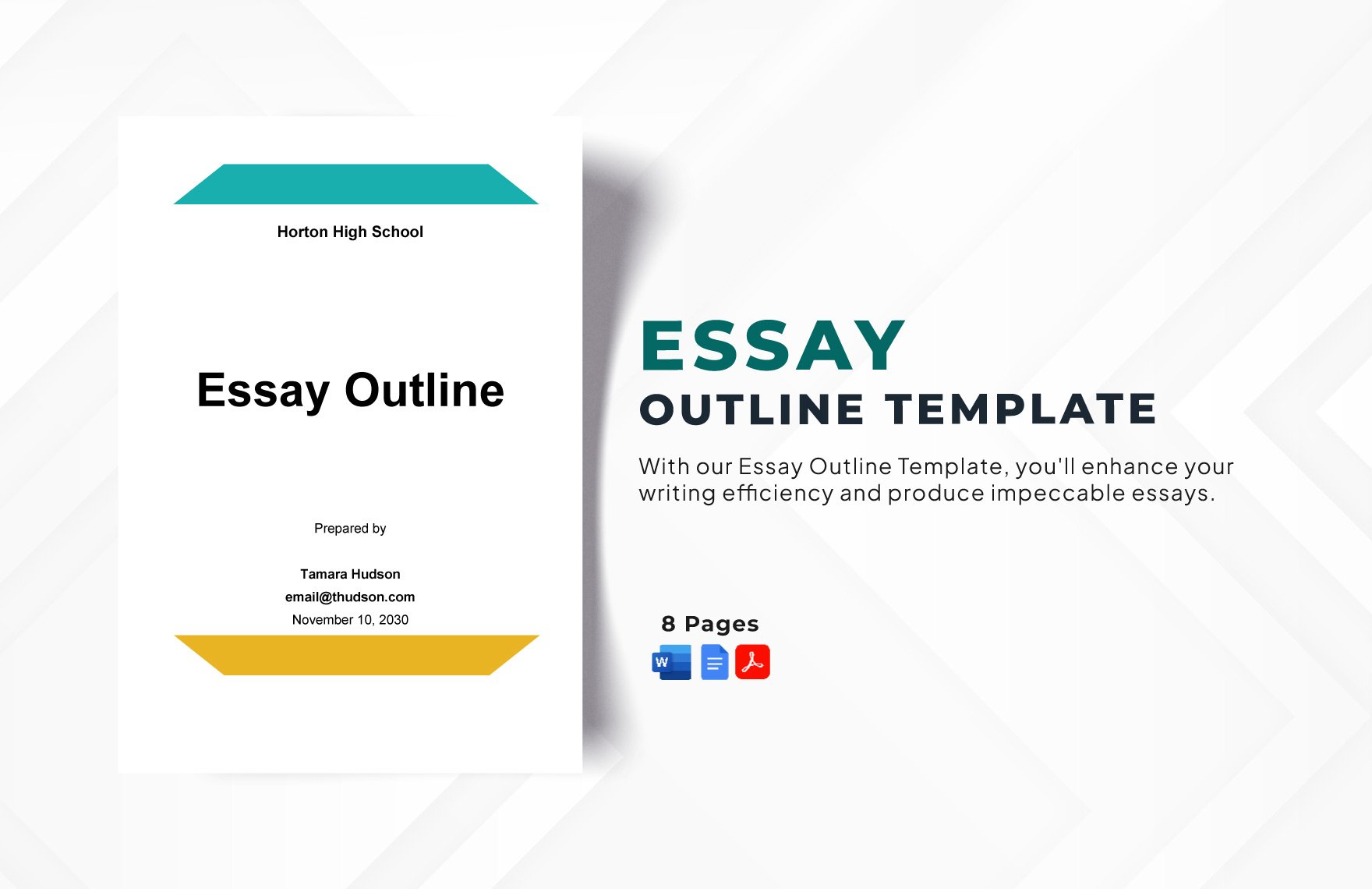Free Essay Outline Template in Word, Google Docs, PDF