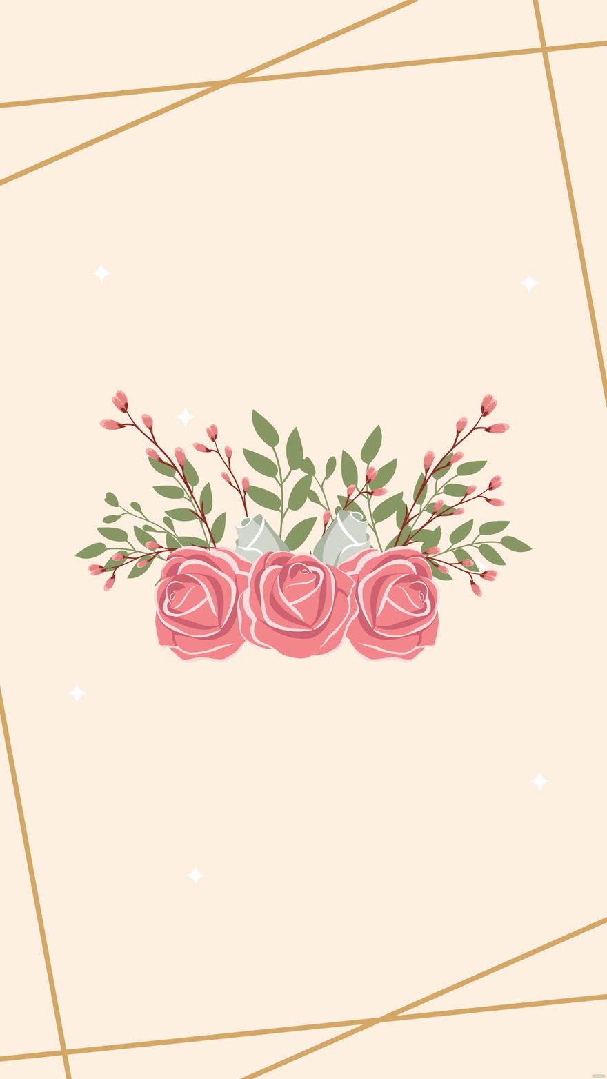 Free Floral Wedding Mobile Background