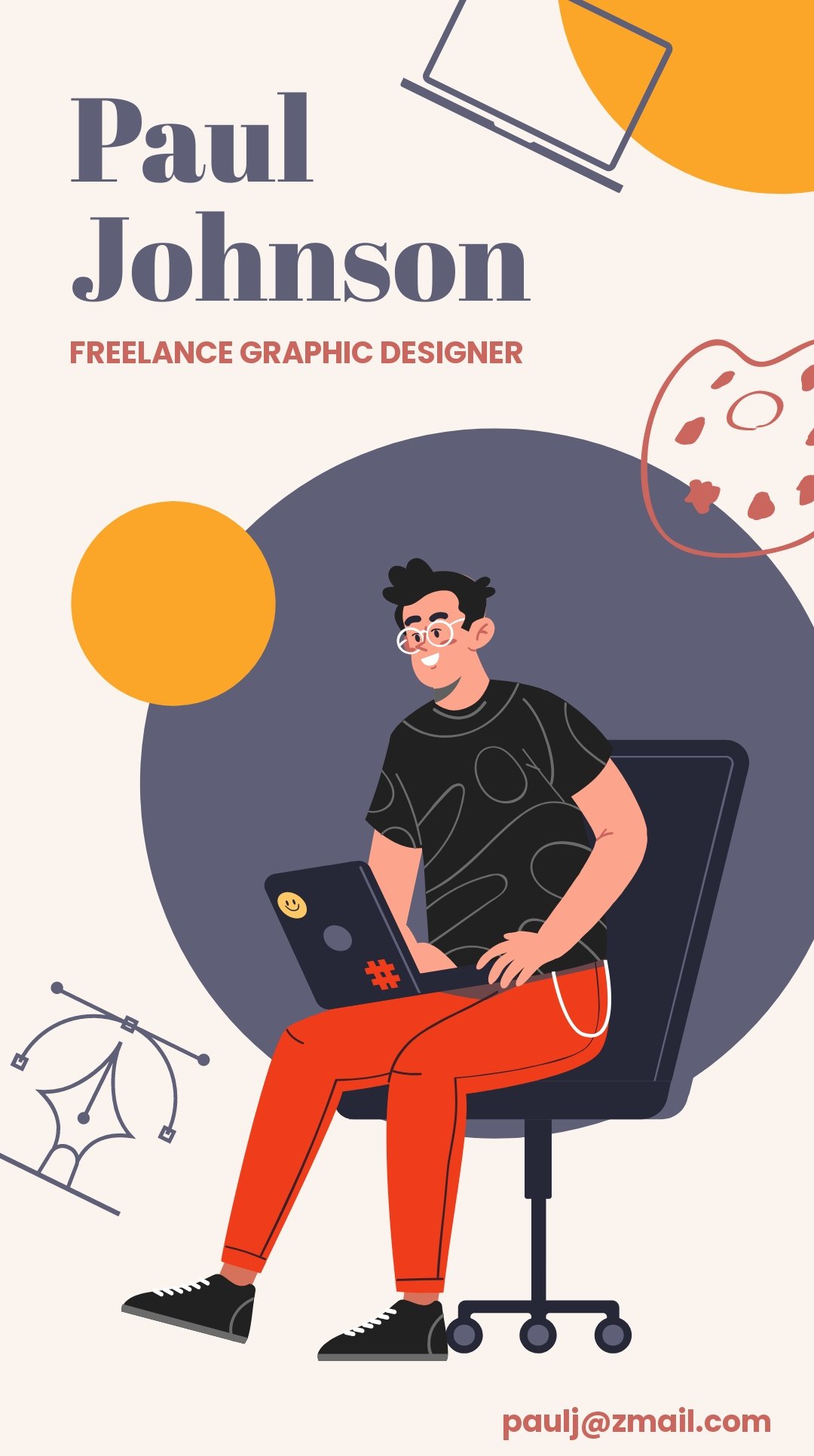 Freelance Graphic Designer Whatsapp Post Template