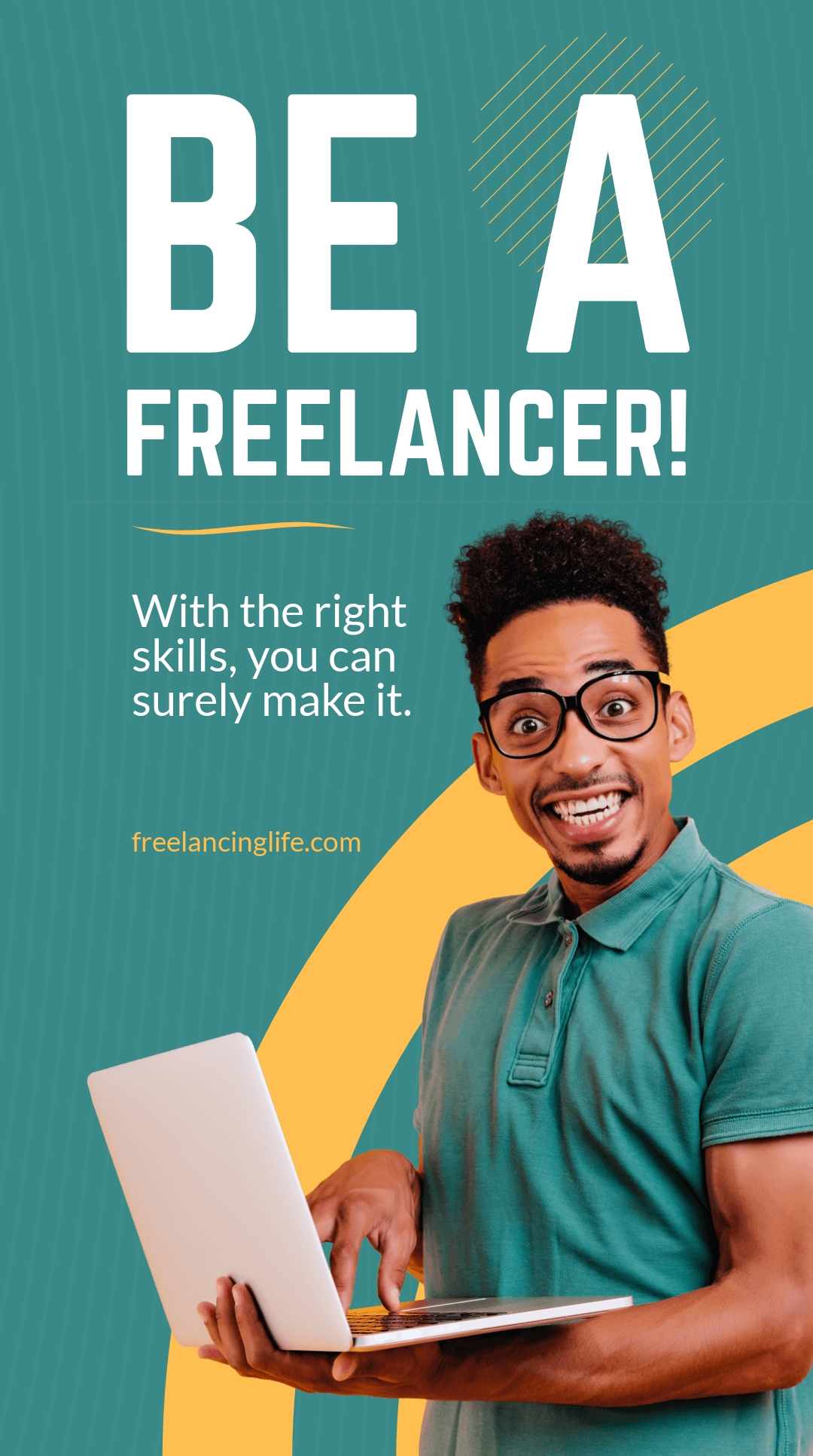 free-freelancer-marketing-whatsapp-post-template-template