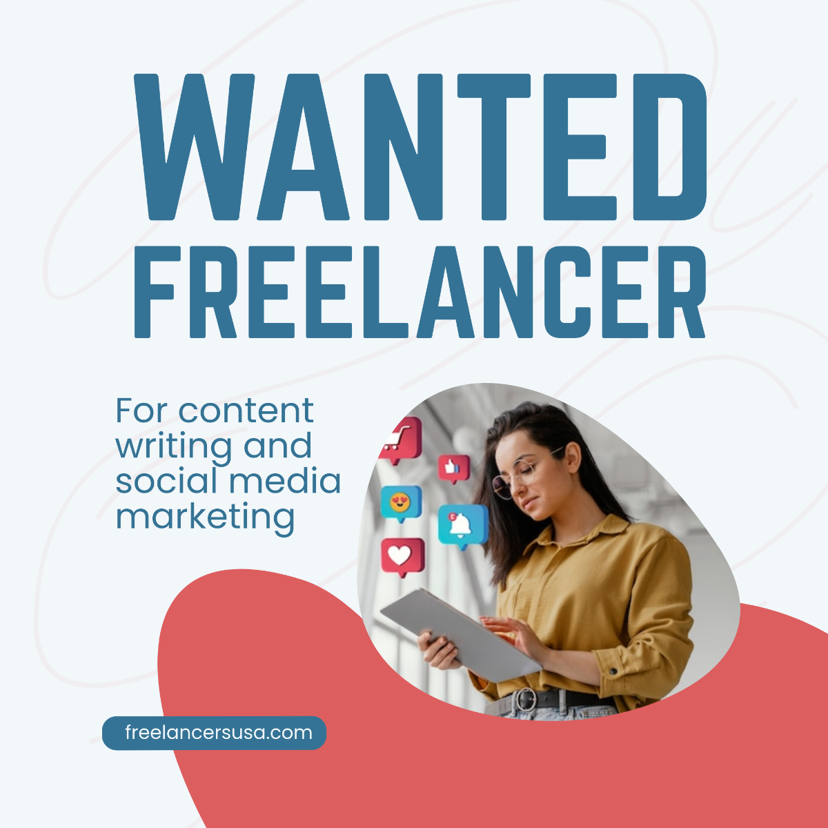 Free Wanted Freelancer Instagram Post Template
