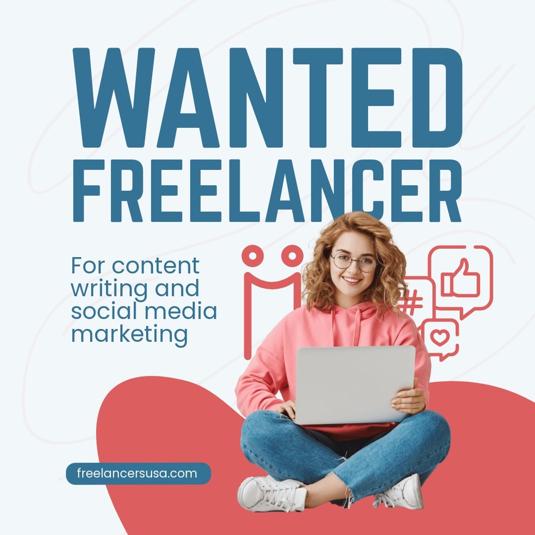 Wanted Freelancer Instagram Post Template