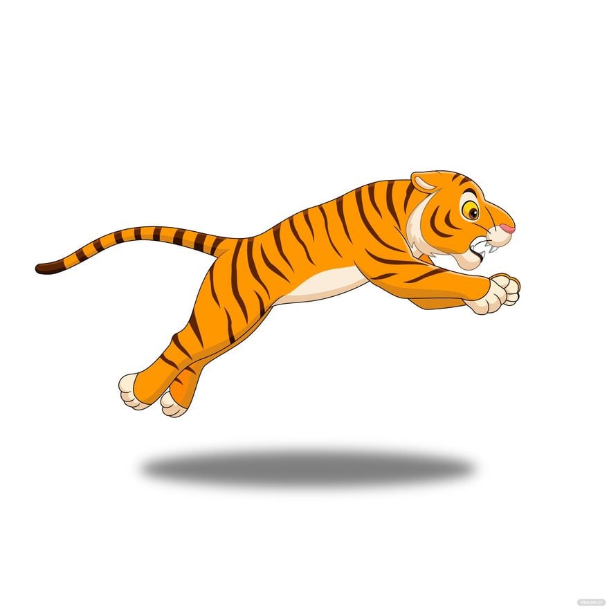 Free Jumping Tiger Vector