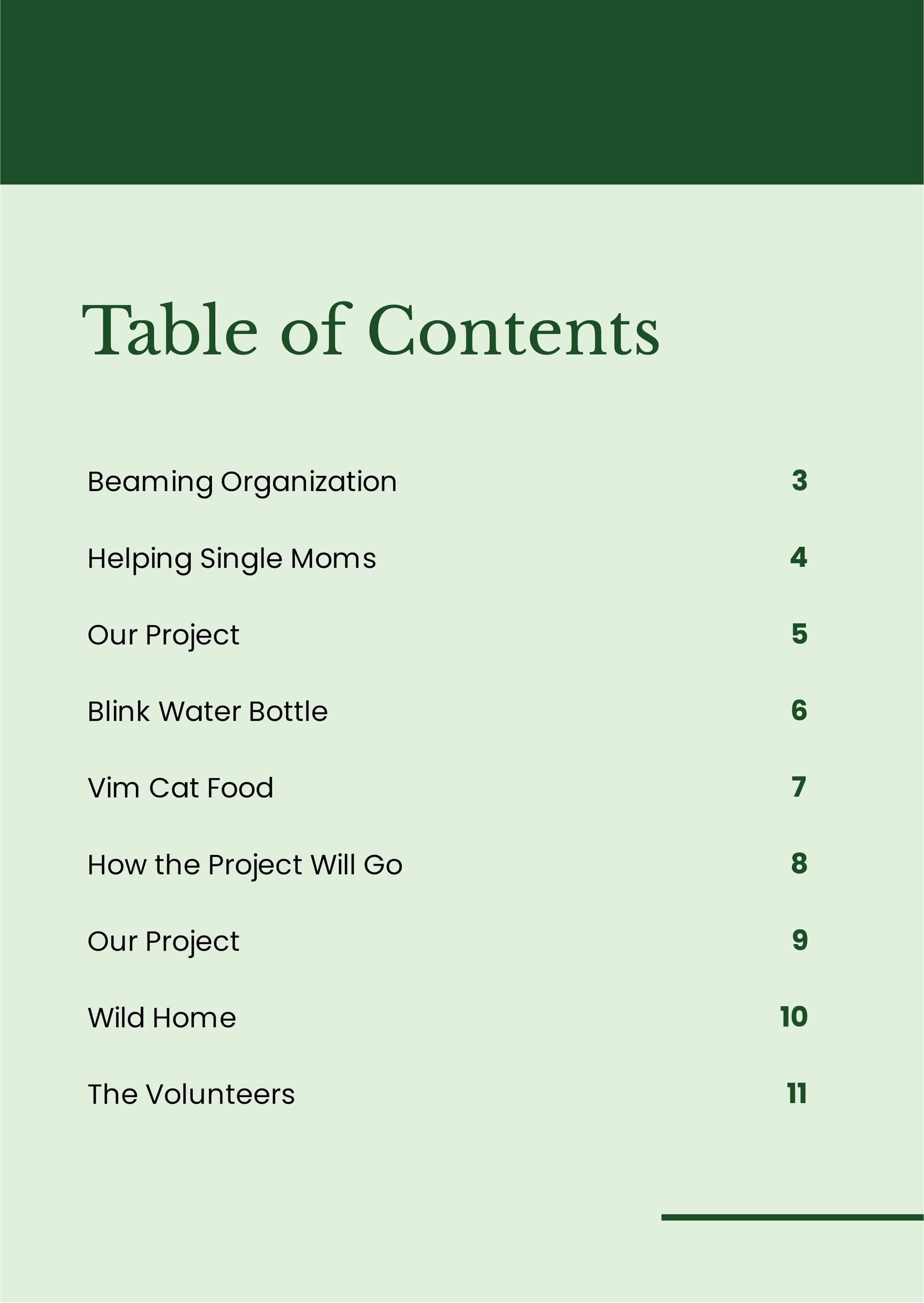 Project Booklet Template