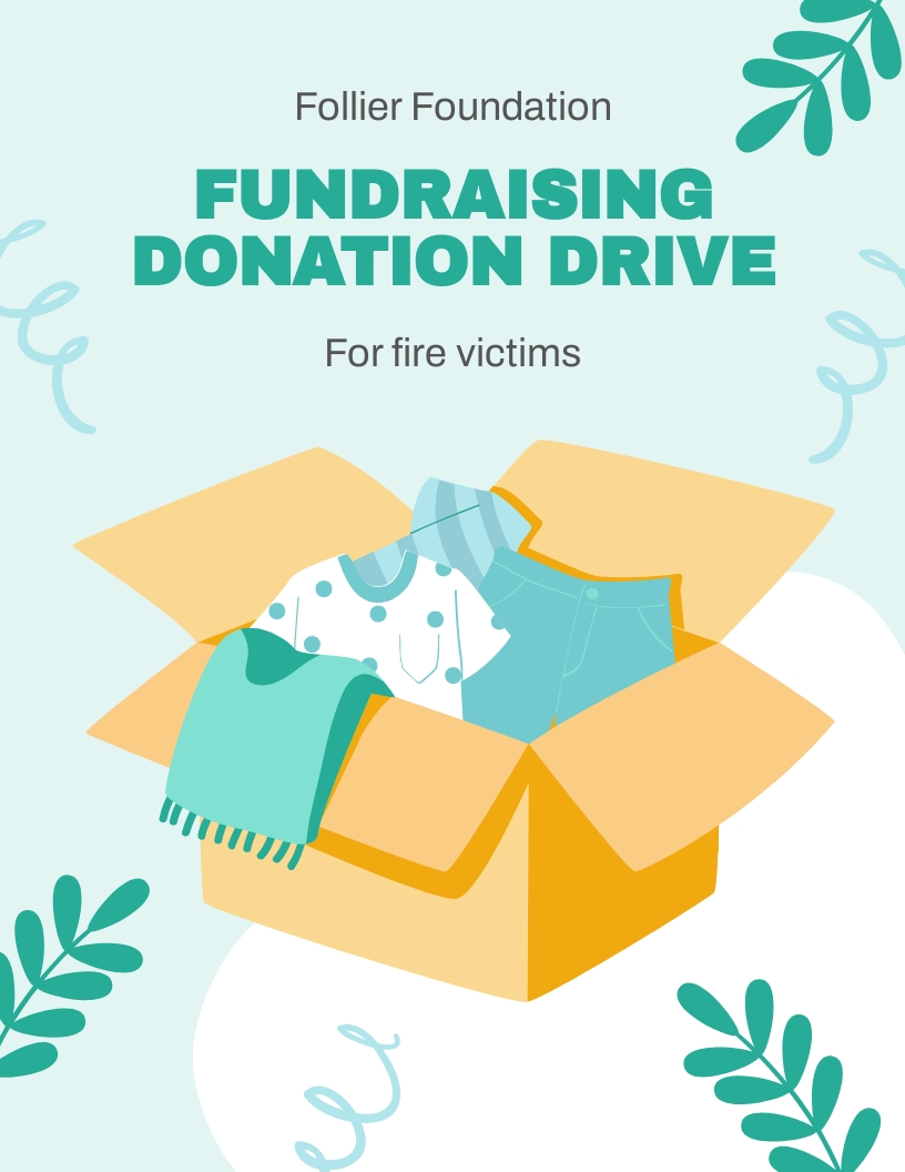 Free Fundraising Donation Drive Flyer Template