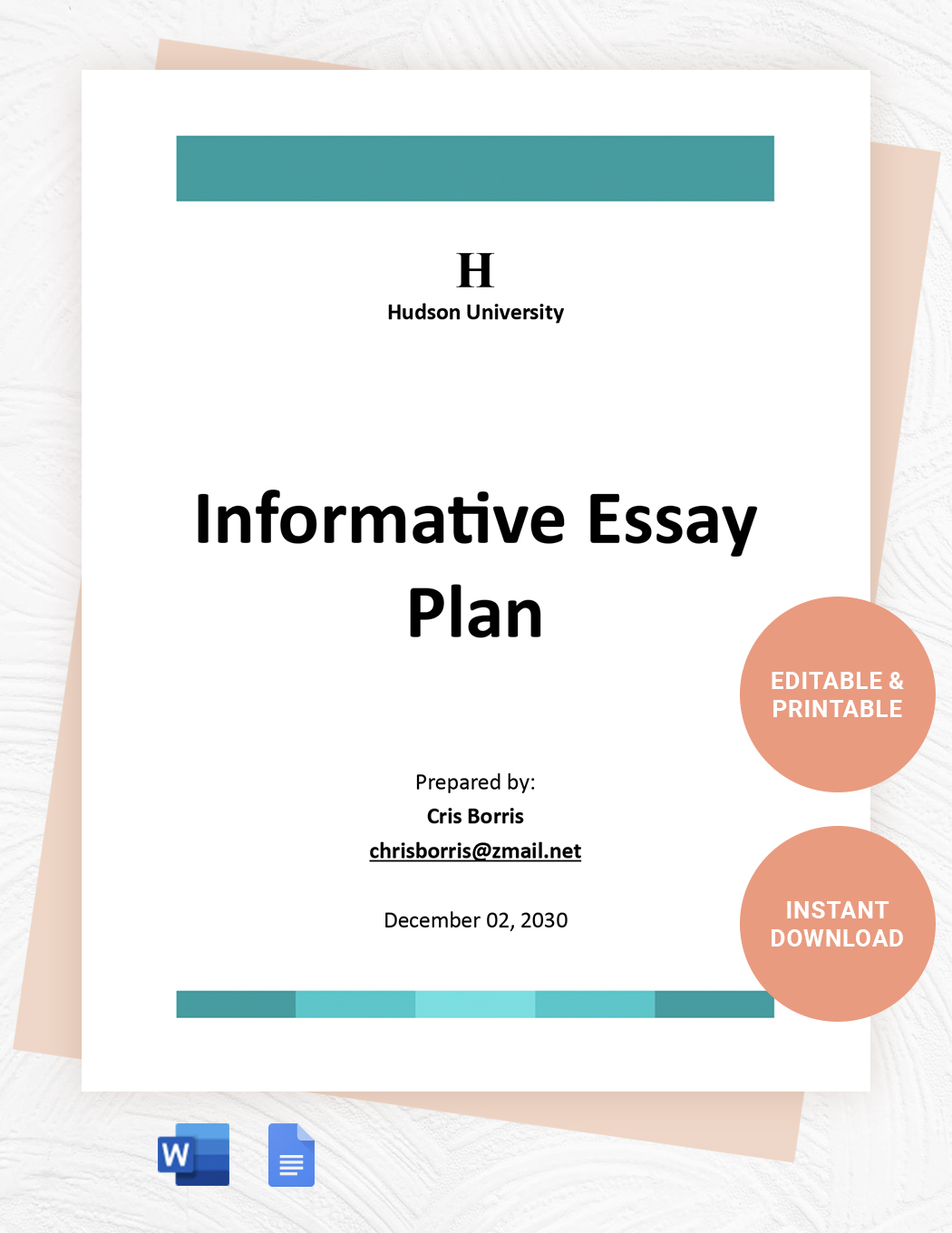 template for informative essay