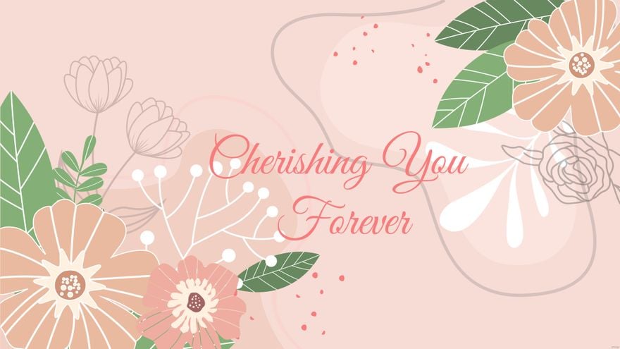 Floral Wedding Wallpaper in Illustrator, EPS, SVG, JPG, PNG