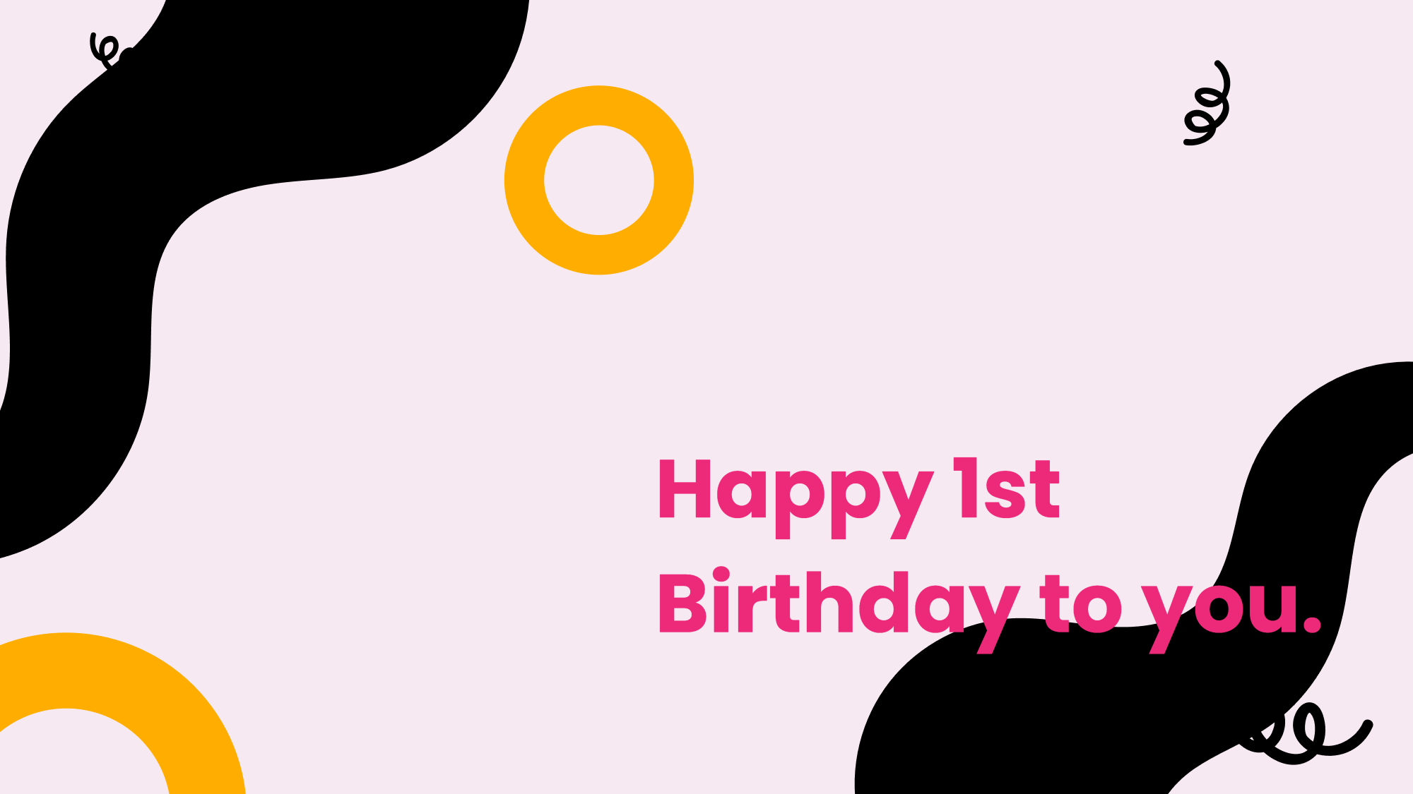 Free Happy 1st Birthday Video Template to Edit Online