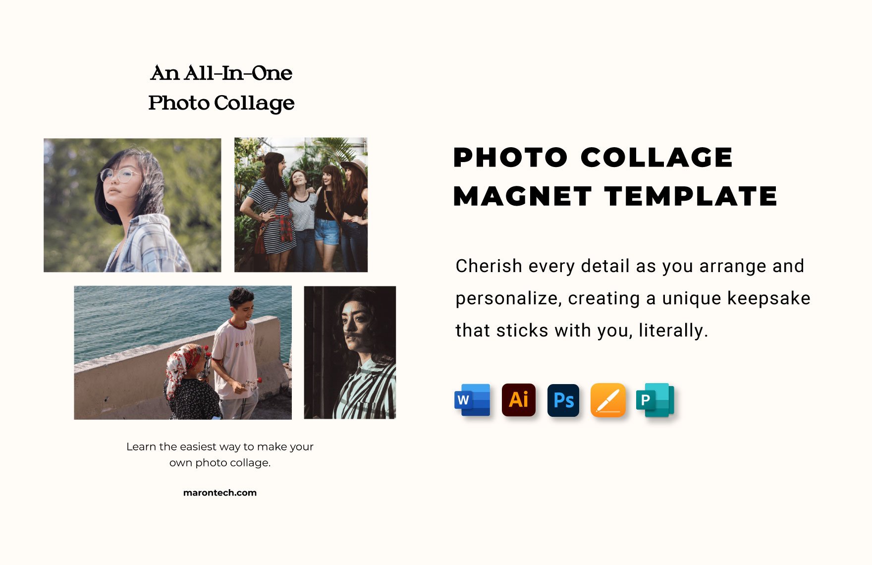 Photo Collage Magnet Template