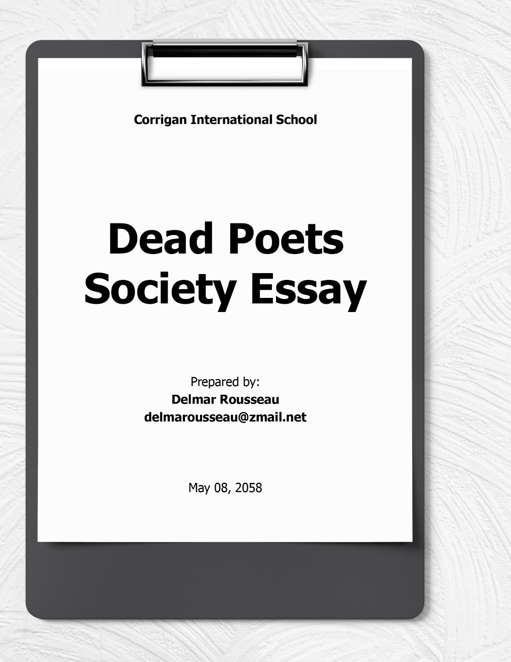 society essay sample
