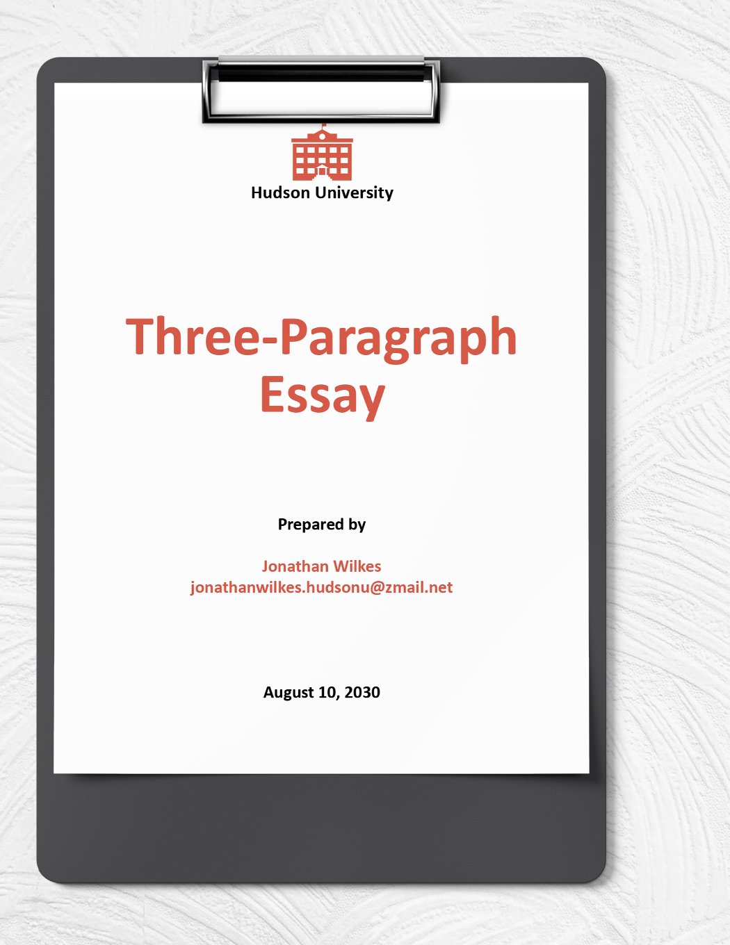 Three-Paragraph Essay Template in Word, Google Docs