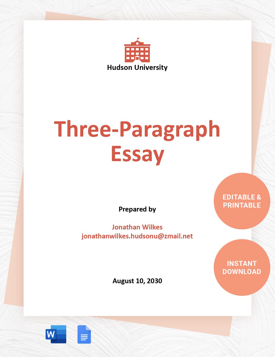 how to write a good three paragraph essay