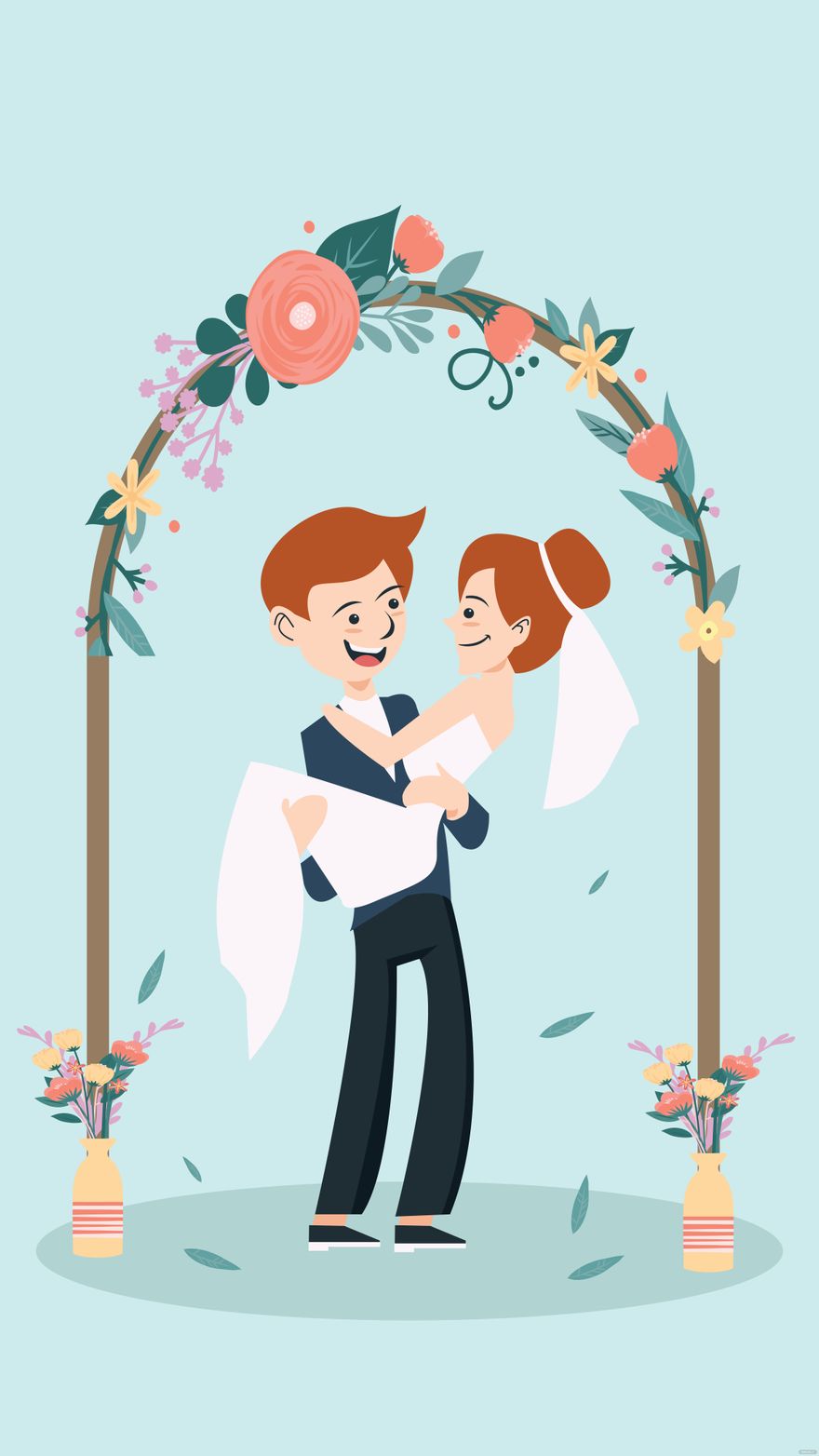 Free Wedding Decoration Mobile Background - EPS, Illustrator, JPG, PNG, SVG  
