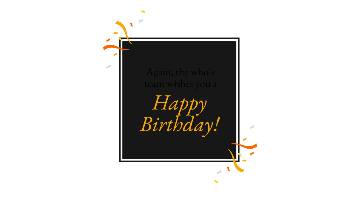 Free Professional Team Member Birthday Video Template to Edit Online