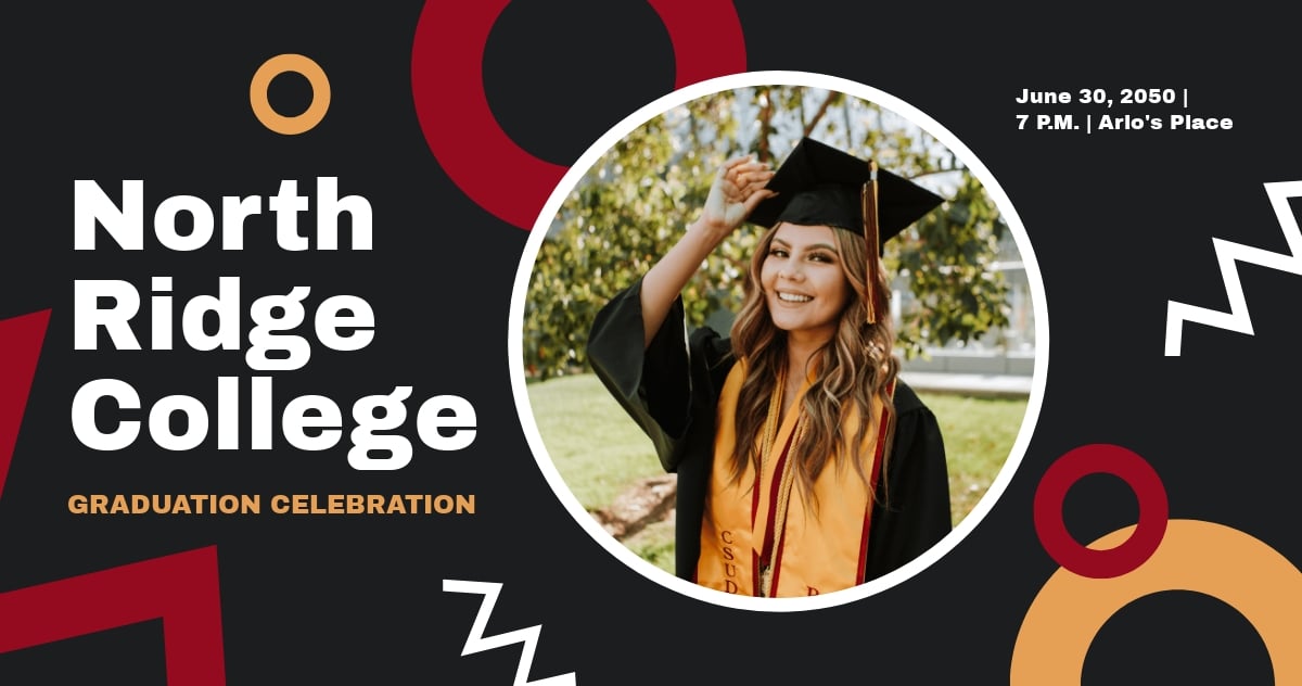 Free Graduation Celebration Facebook Post Template