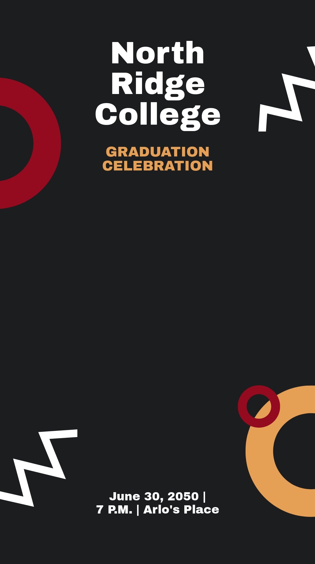 Graduation Celebration Snapchat Geofilter Template