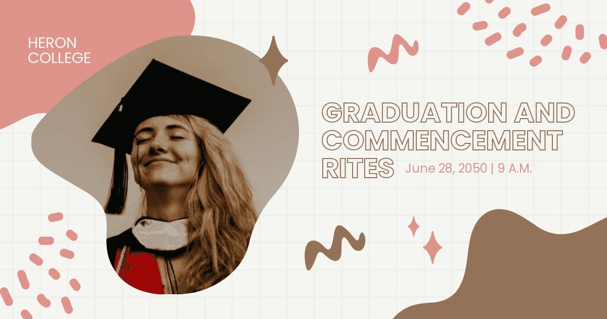 Free Graduation Announcement Facebook Post Template
