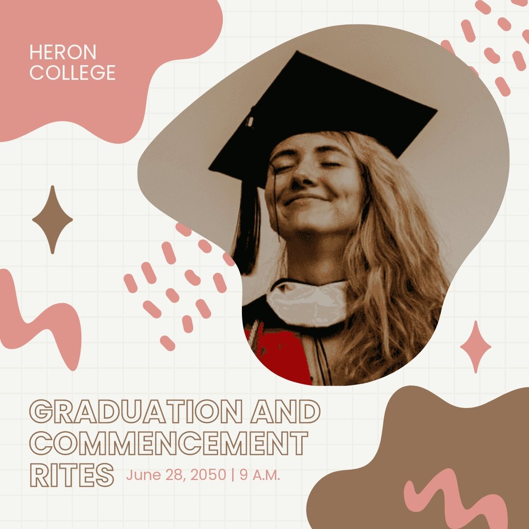 Free Graduation Announcement Instagram Post Template