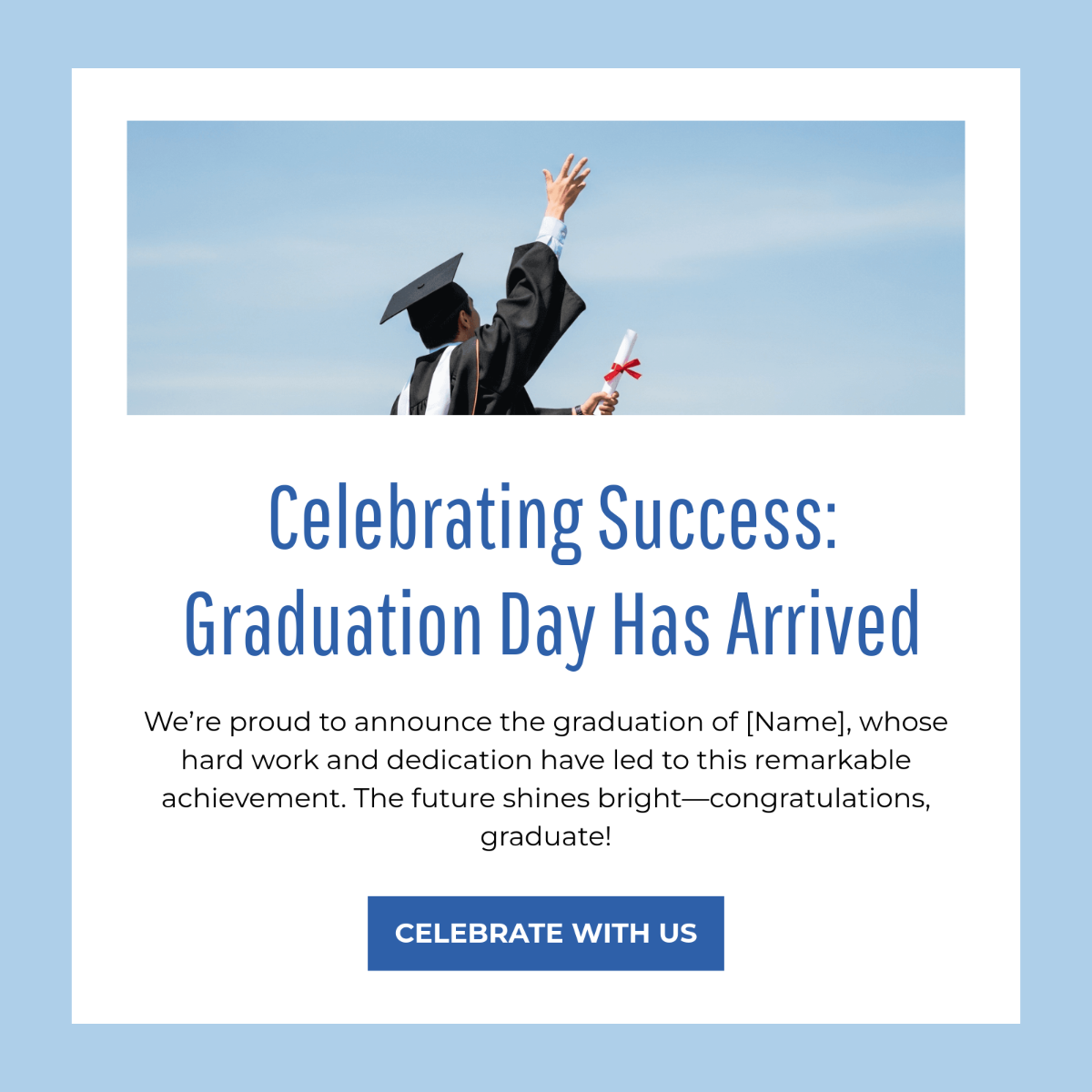 Free Graduation Announcement WhatsApp Post Template to Edit Online