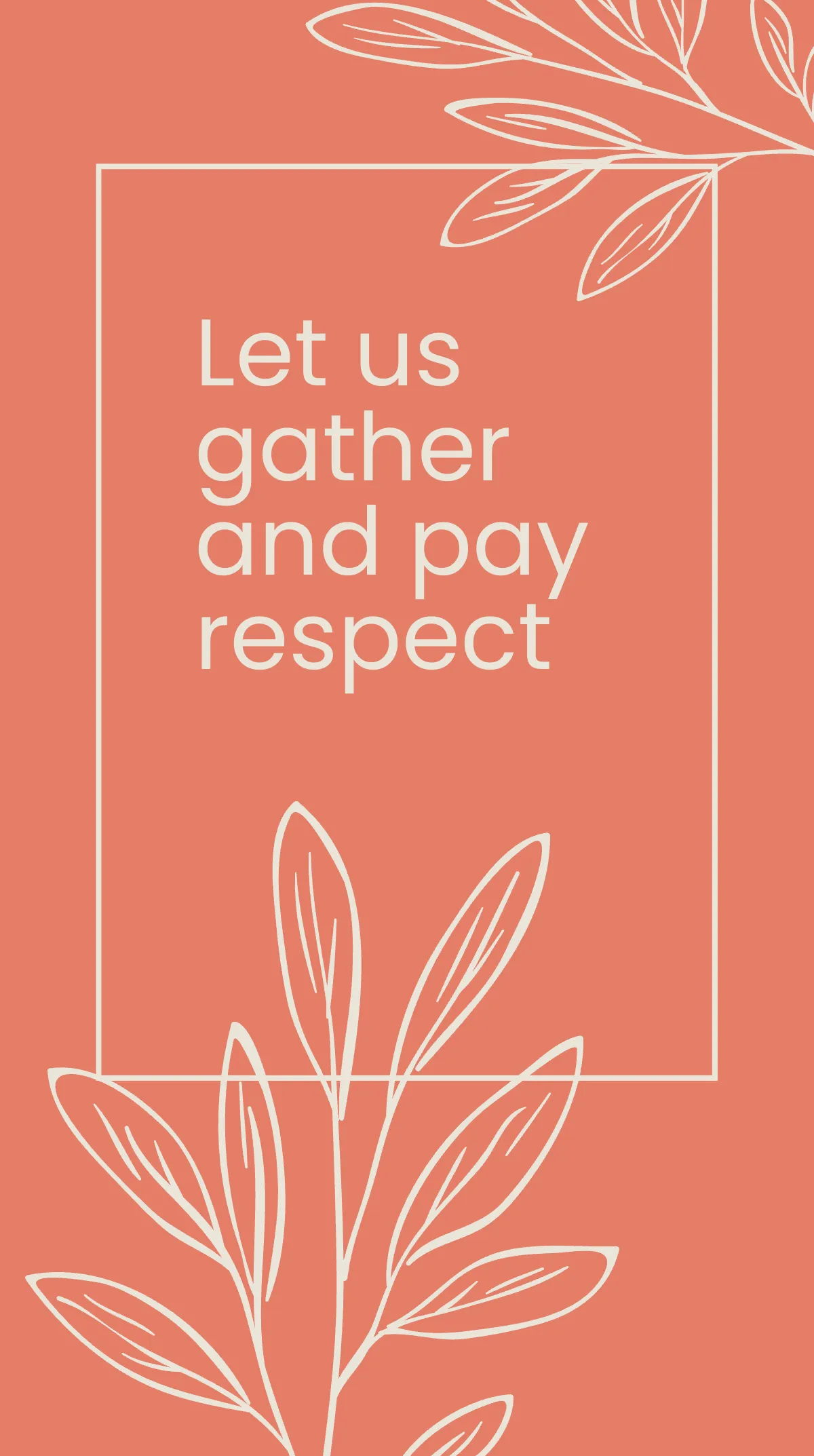 Free Funeral Service Instagram Story Template to Edit Online