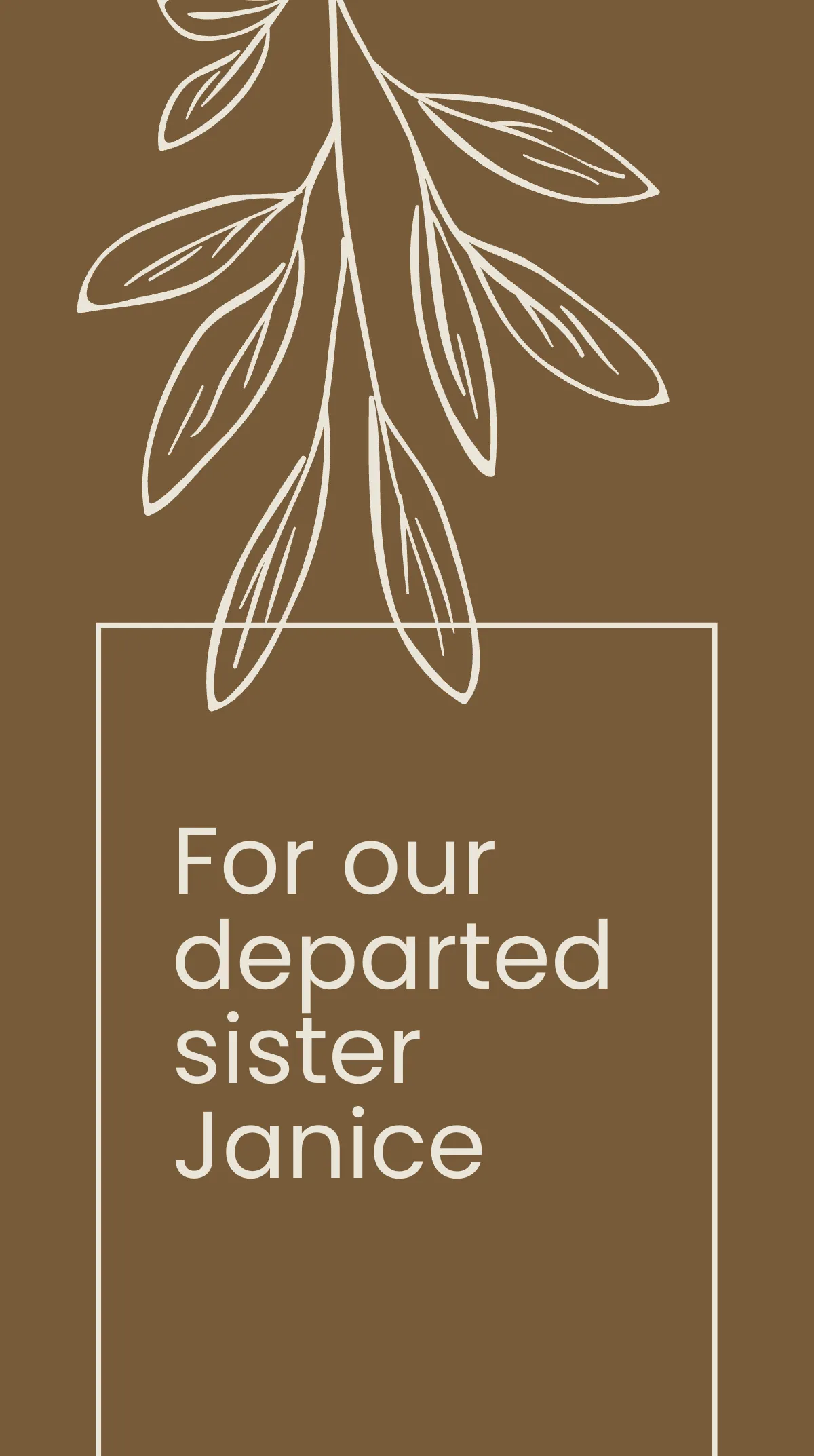 Free Funeral Service Instagram Story Template to Edit Online