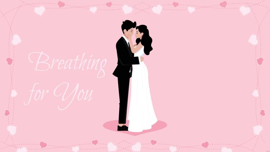 Wedding Couple Wallpaper in Illustrator, EPS, SVG, JPG, PNG
