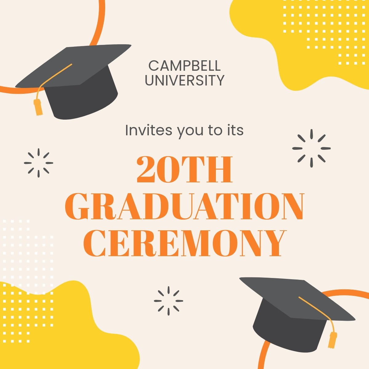 Graduation Invitation Linkedin Post