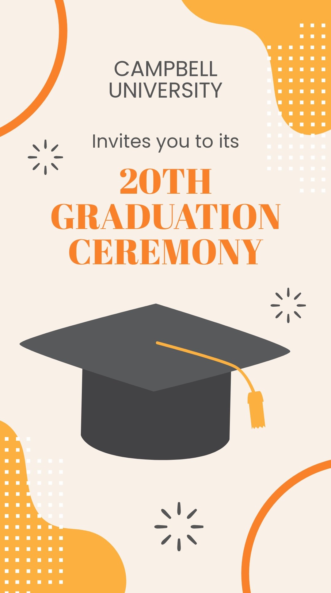 Graduation Invitation Whatsapp Post Template