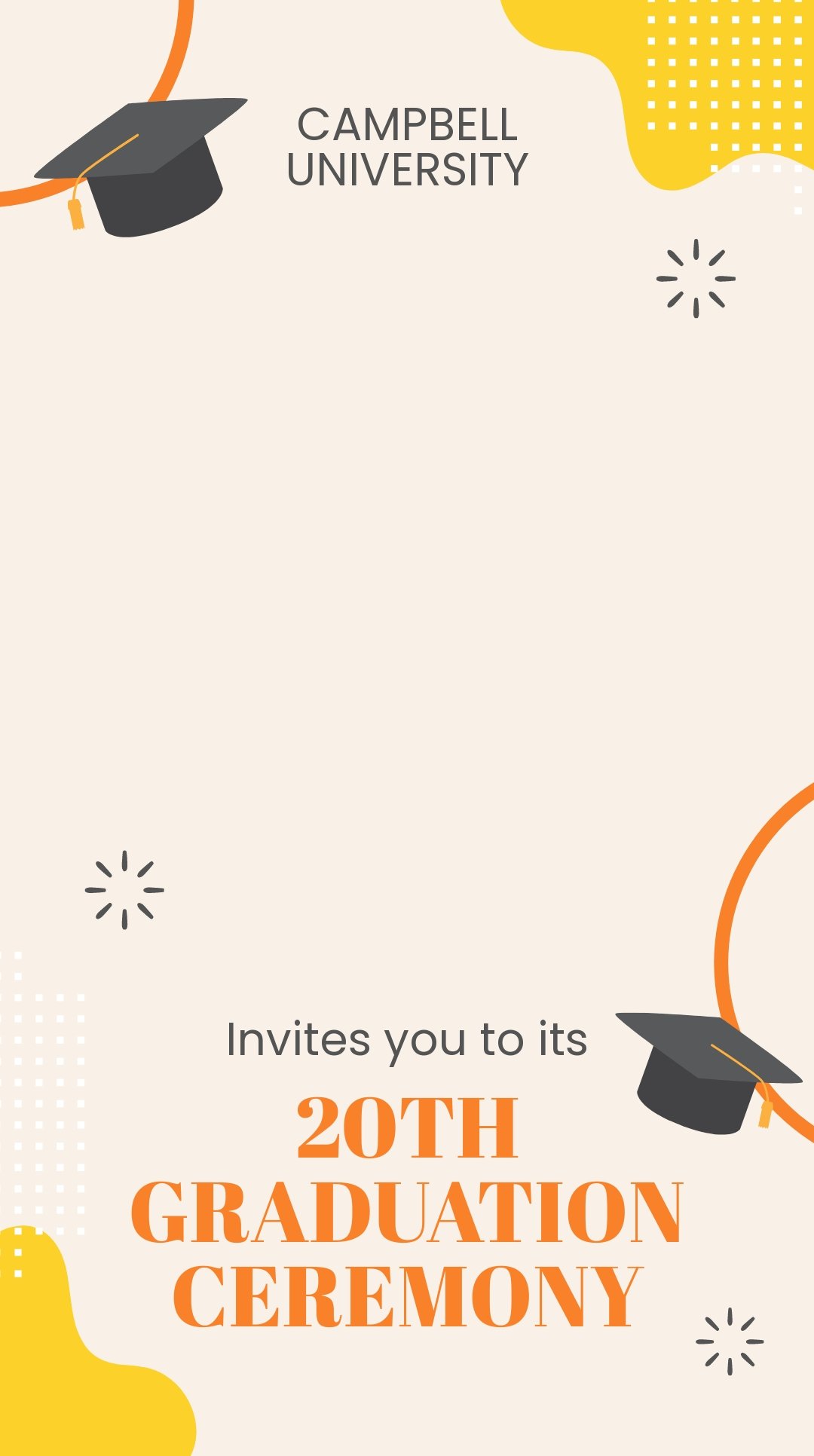 Graduation Invitation Snapchat Geofilter Template