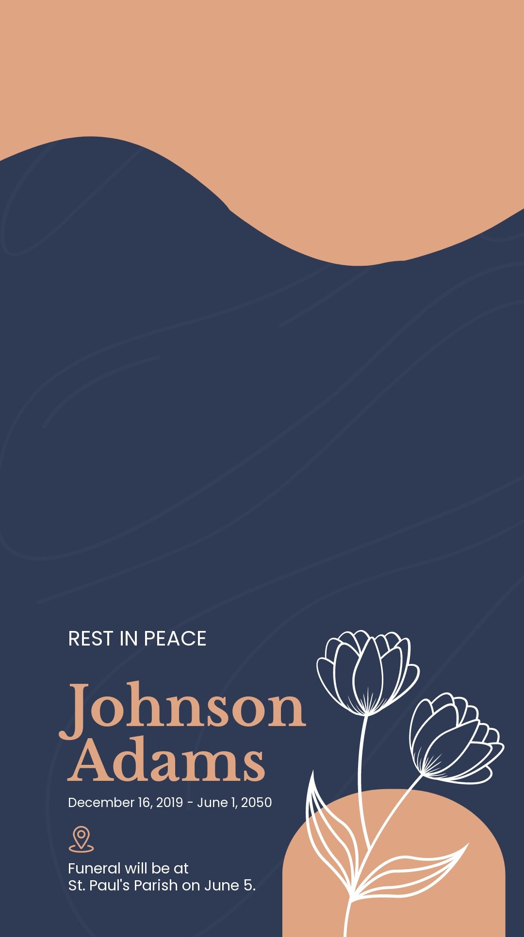 Funeral Rest In Peace Snapchat Geofilter Template