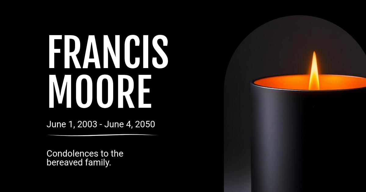 Free Condolence Facebook Post Template