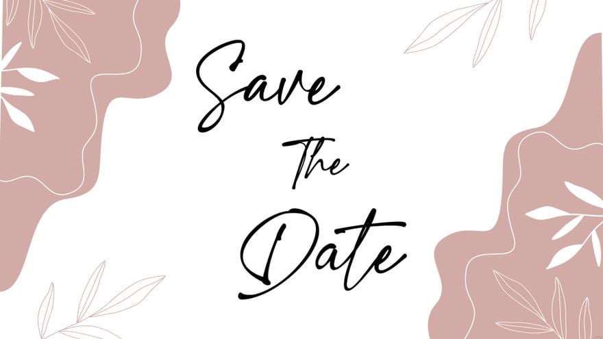 Free Save The Date Background