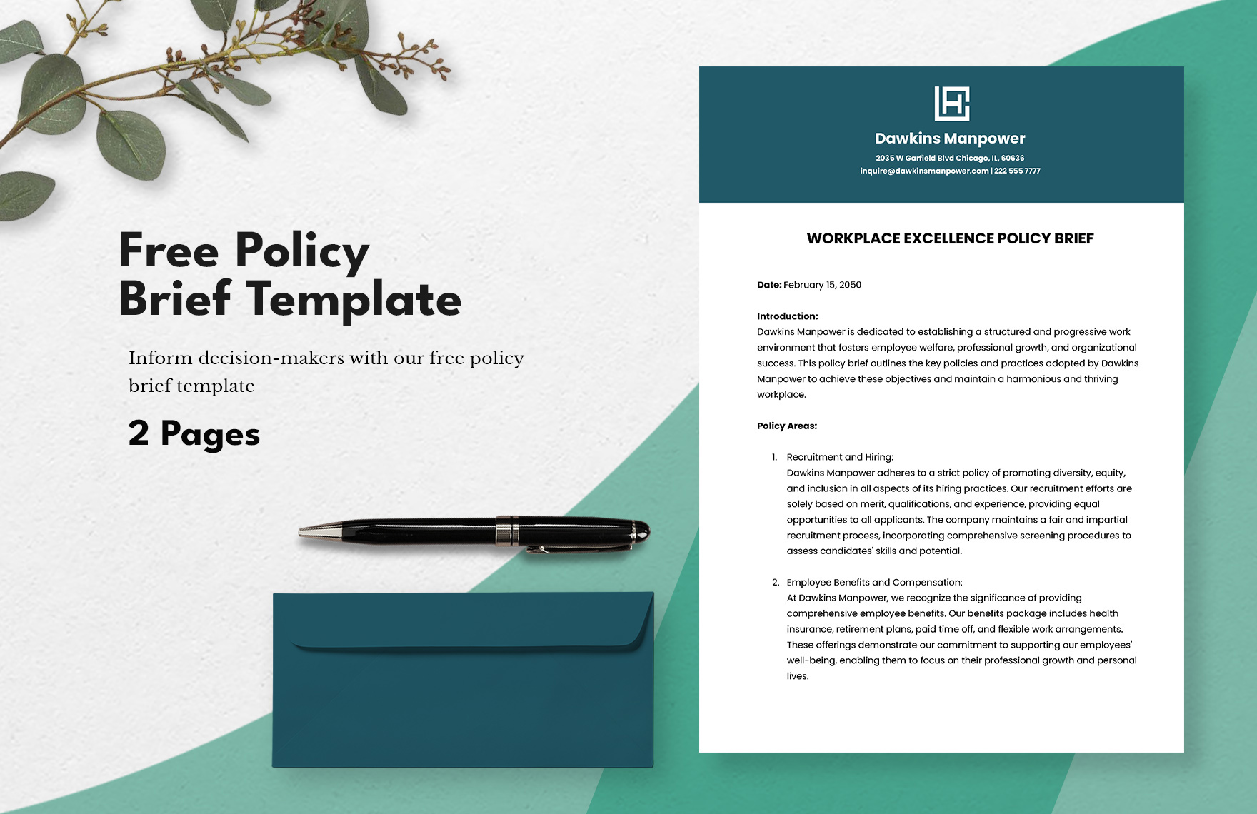 Policy Brief Template in Word PDF Google Docs Download Template net