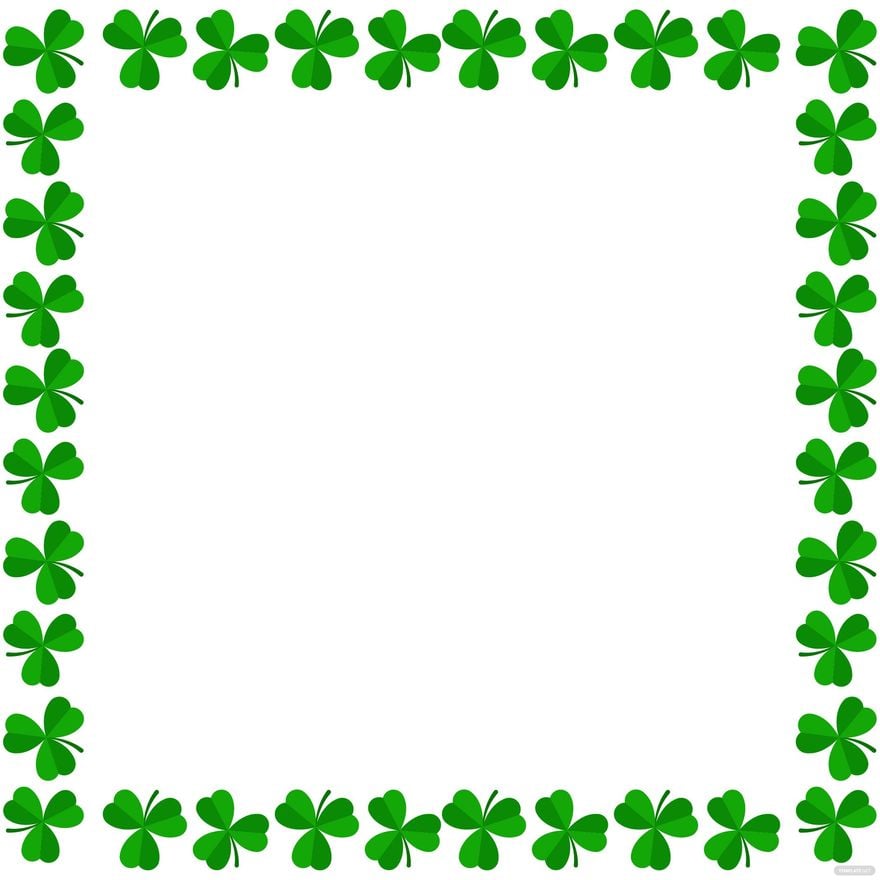 Free St. Patrick's Day Frame Vector in Illustrator, EPS, SVG, JPG, PNG