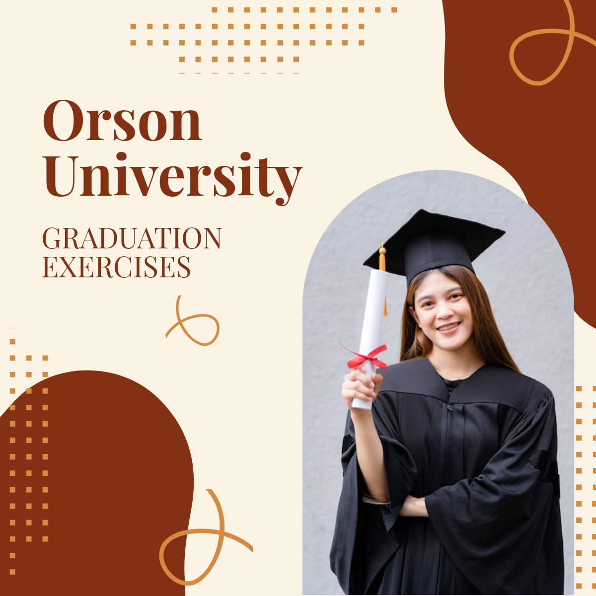Free Graduation Event LinkedIn Post Template