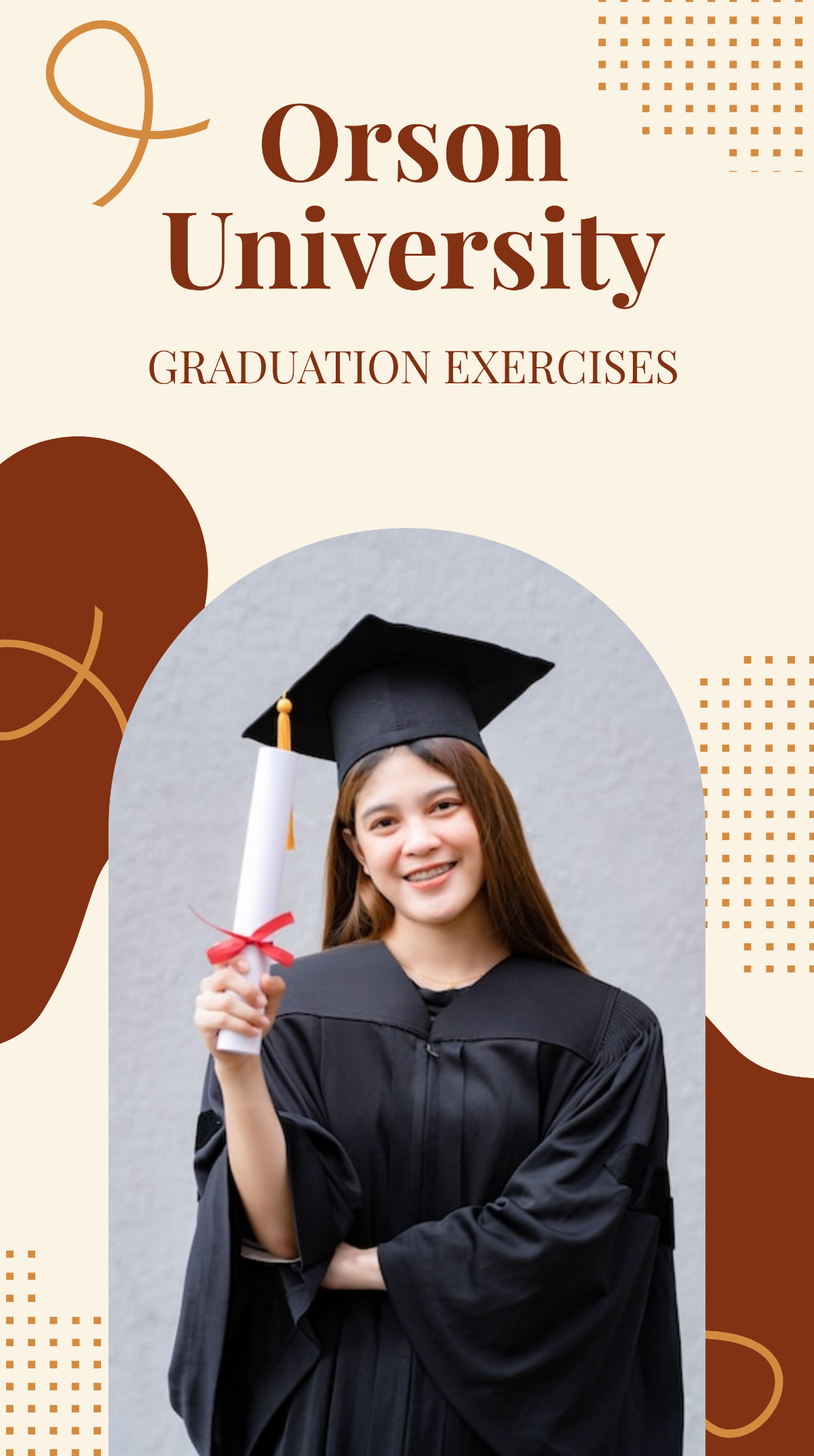 Free Graduation Event WhatsApp Post Template to Edit Online