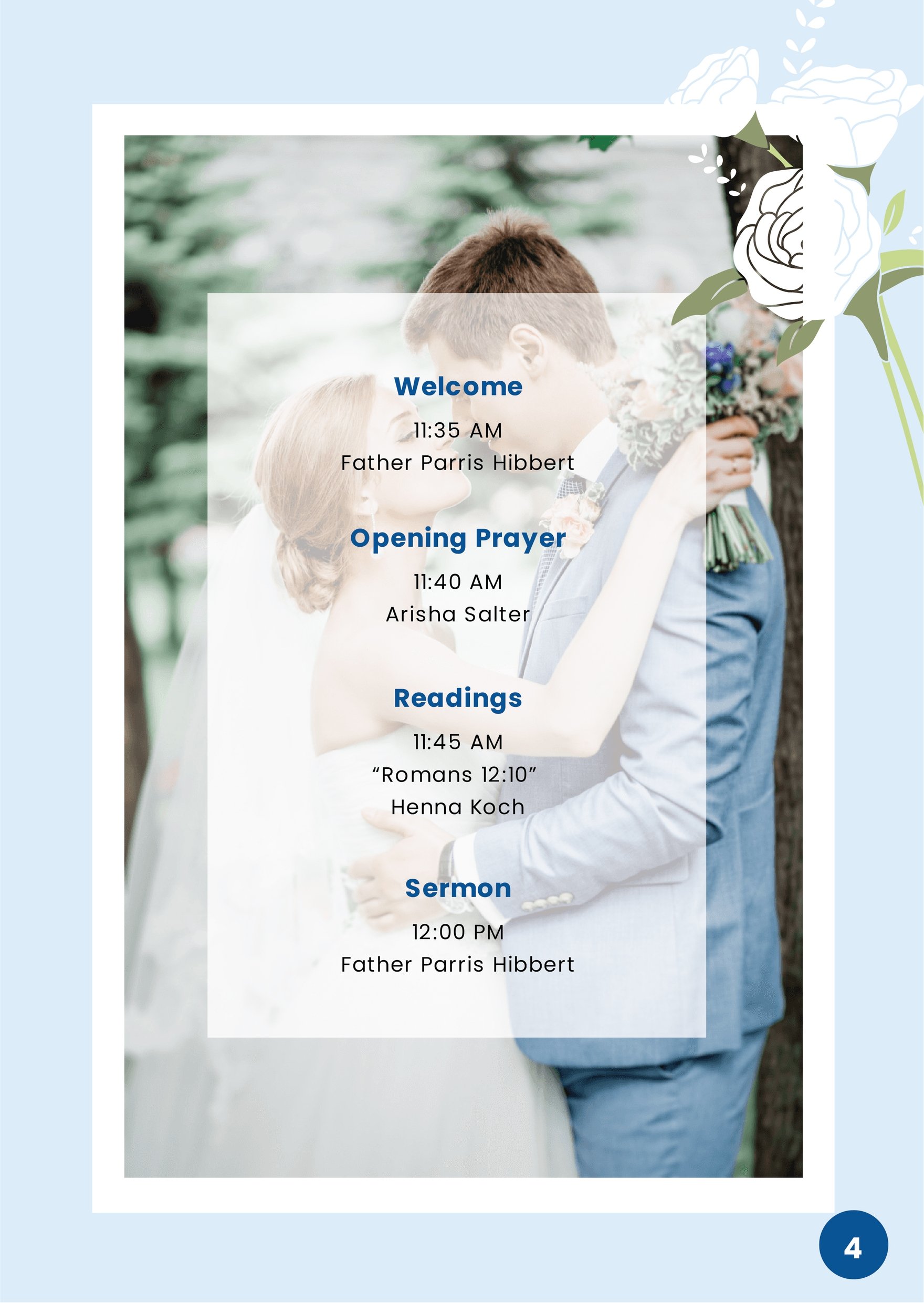 Wedding Program Booklet Template Download in Word, Google Docs