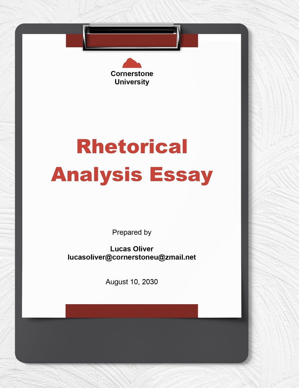 Rhetorical Analysis Essay Template in Word, Google Docs