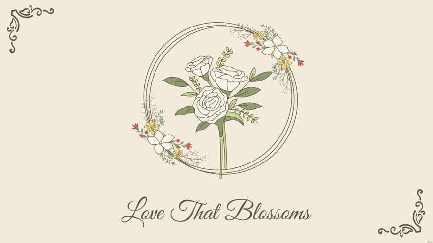 Free Wedding Flower Wallpaper in Illustrator, EPS, SVG, JPG, PNG