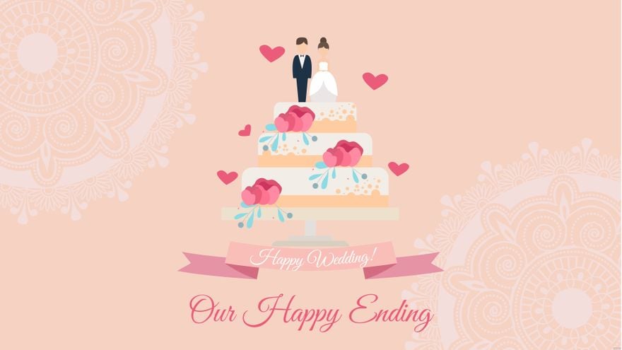Free Wedding Cake Wallpaper in Illustrator, EPS, SVG, JPG, PNG