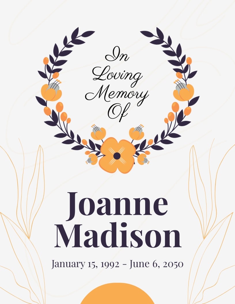 In Loving Memory Flyer Template in Word, Google Docs, Publisher
