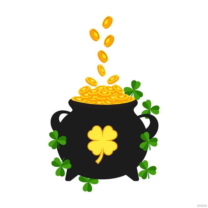 Gold St. Patrick's Day Vector in Illustrator, EPS, SVG, JPG, PNG