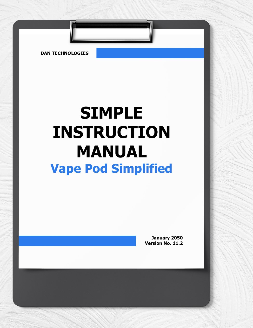 Simple Instruction Manual Template