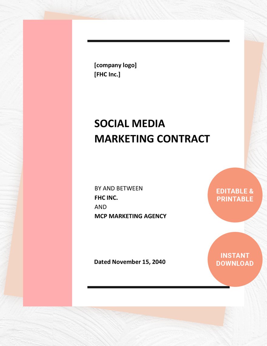  Social Media Marketing Contract Template
