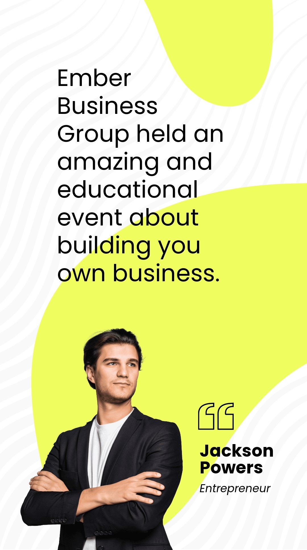 Business Event Testimonial Instagram Story Template