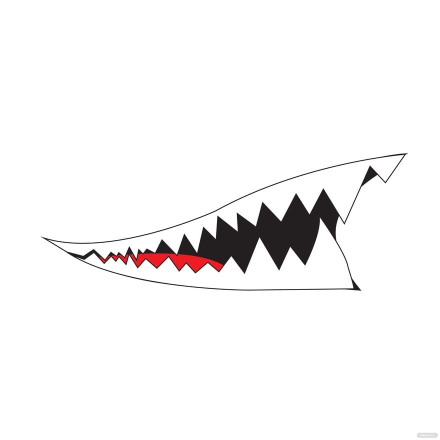 Shark Mouth Vector in Illustrator, EPS, SVG, JPG, PNG