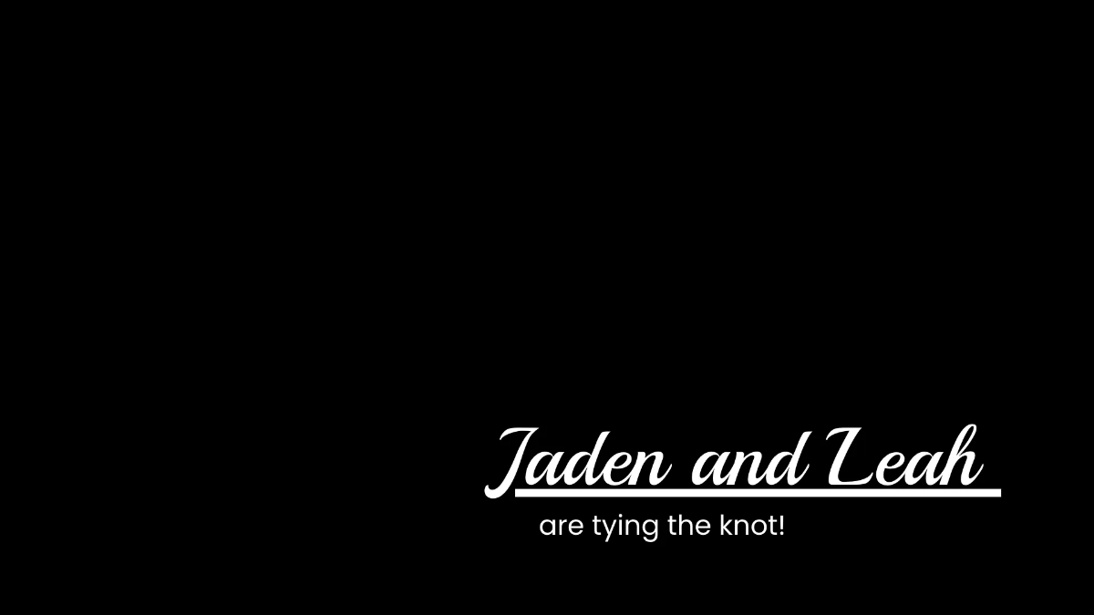 Free Black And White Wedding Save The The Date Video Template to Edit Online