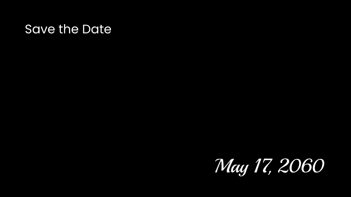 Free Black And White Wedding Save The The Date Video Template to Edit Online