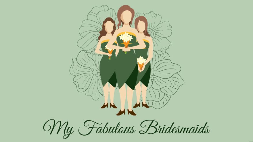 Free Bridesmaid Wallpaper in Illustrator, EPS, SVG, JPG, PNG