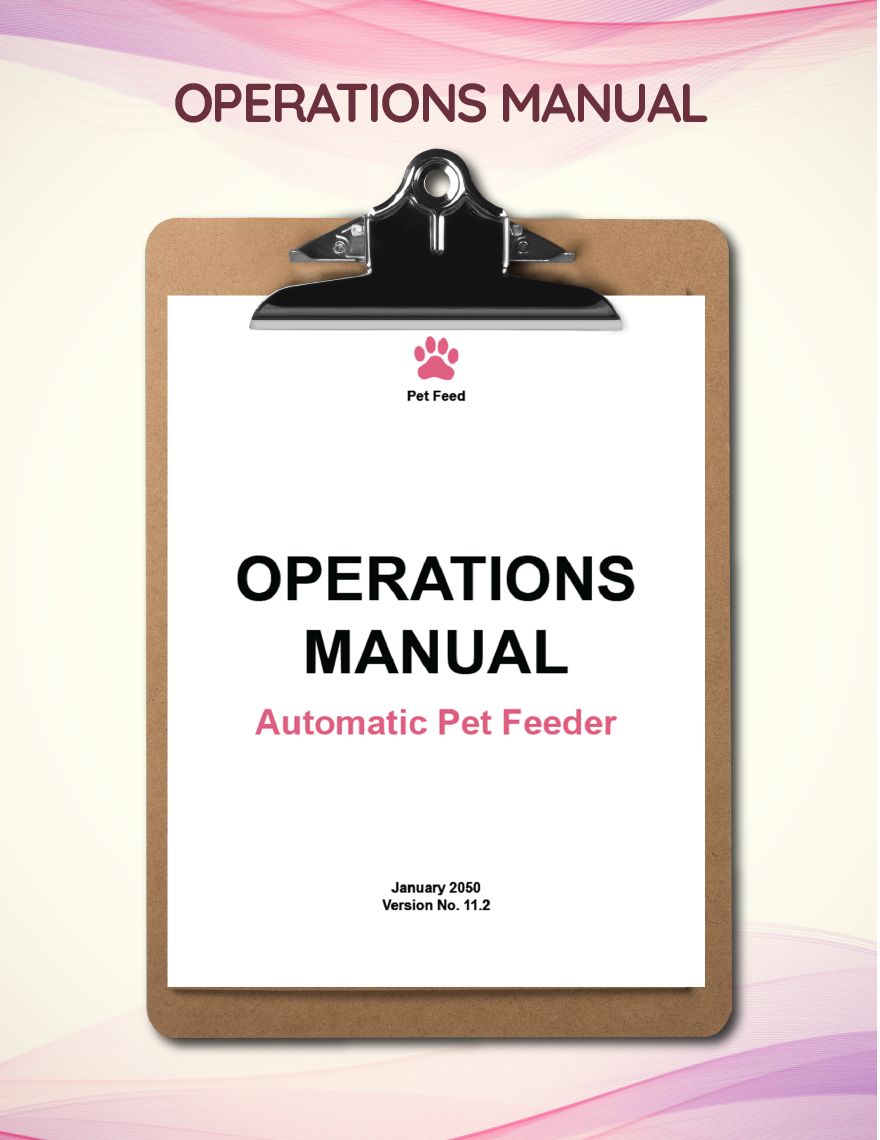 Free Operations Manual Template